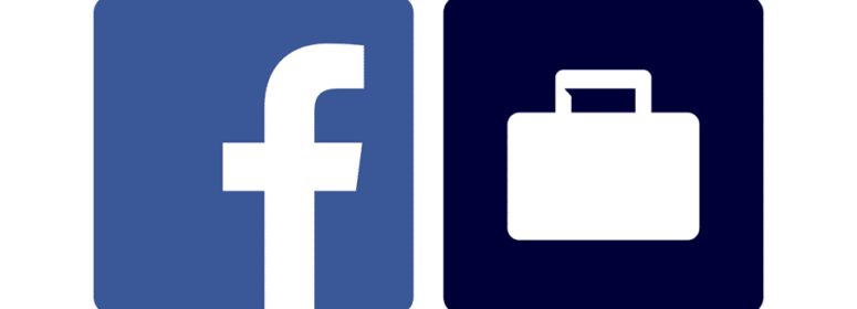 facebook logo next to brief case logo, PPC management, SEO services