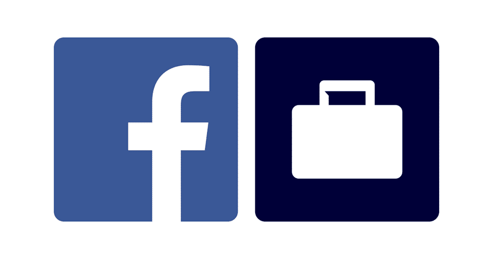 facebook logo next to brief case logo, PPC management, SEO services