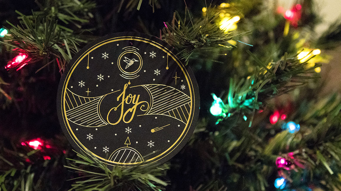 hand illustrated ornaments