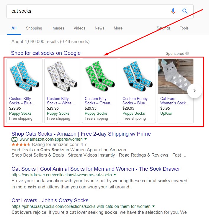 google shopping ads