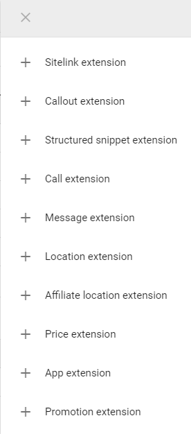 google ads extensions