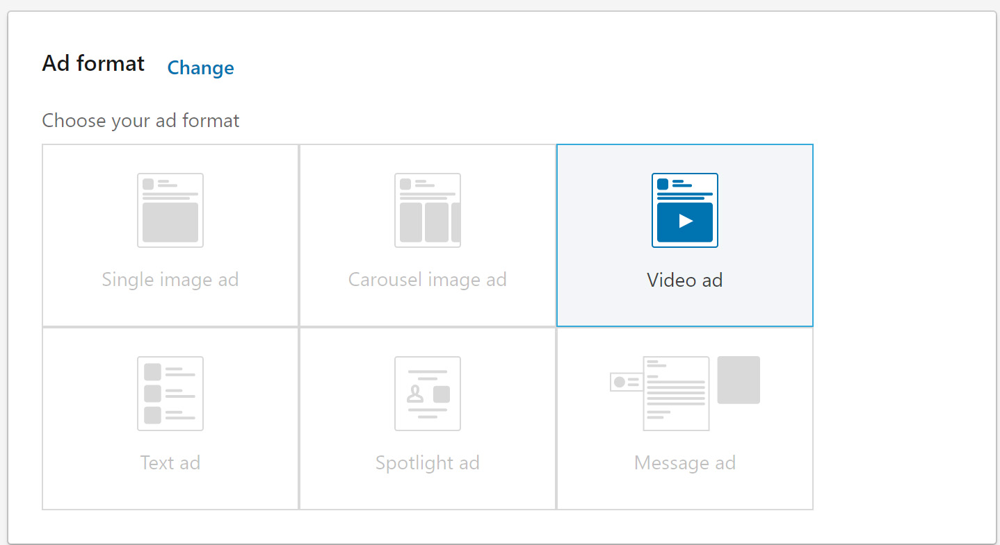 linkedin ad format