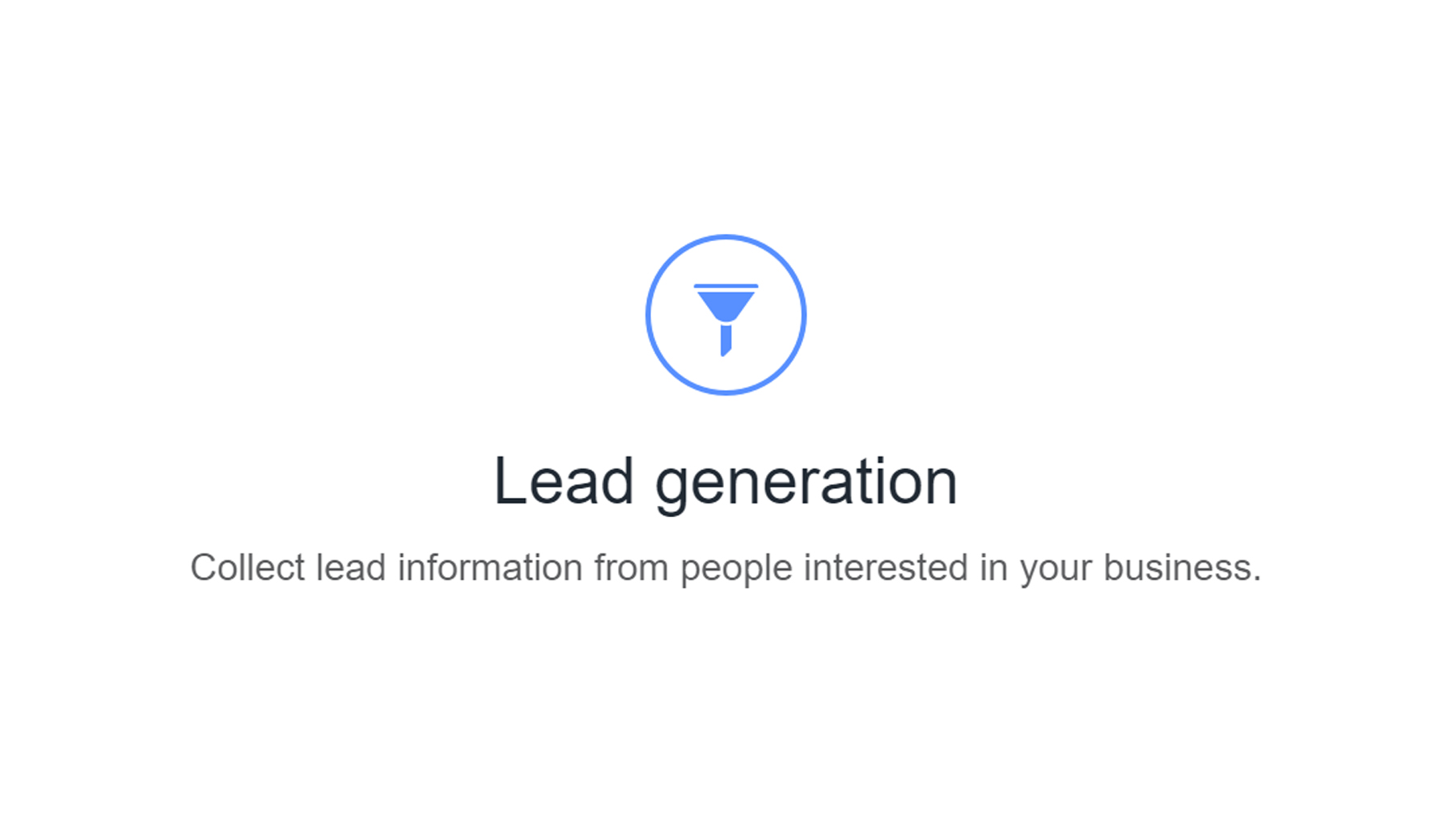 facebook lead generation ad