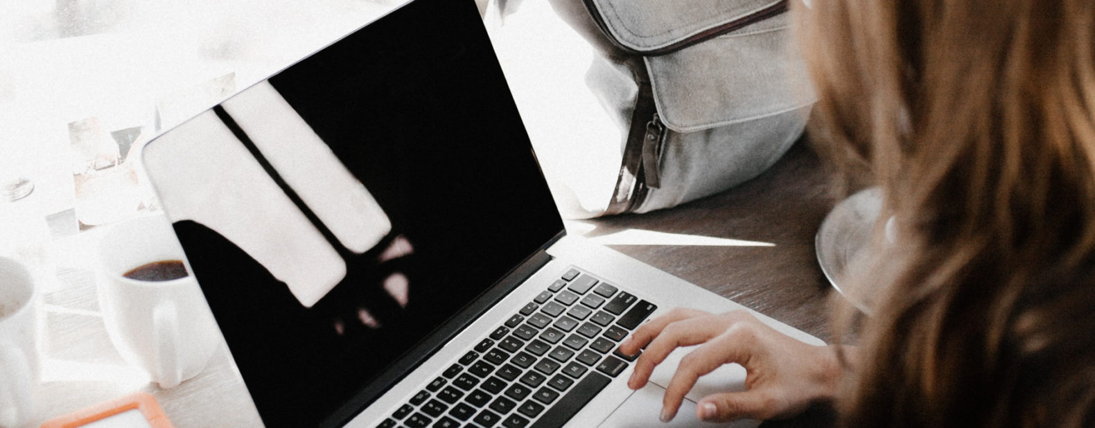 woman on computer