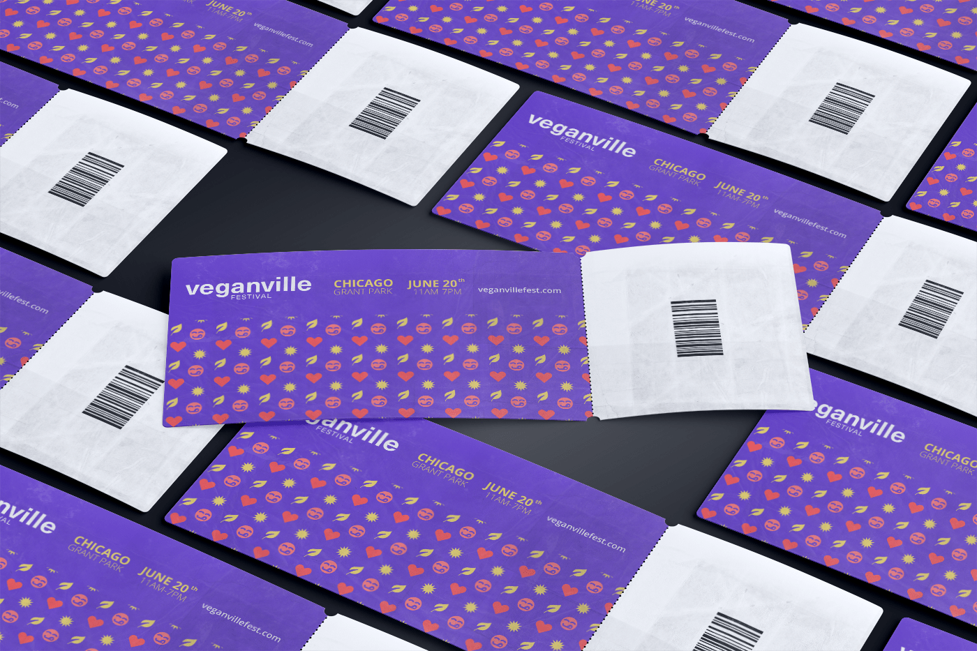 veganville ticket mockup