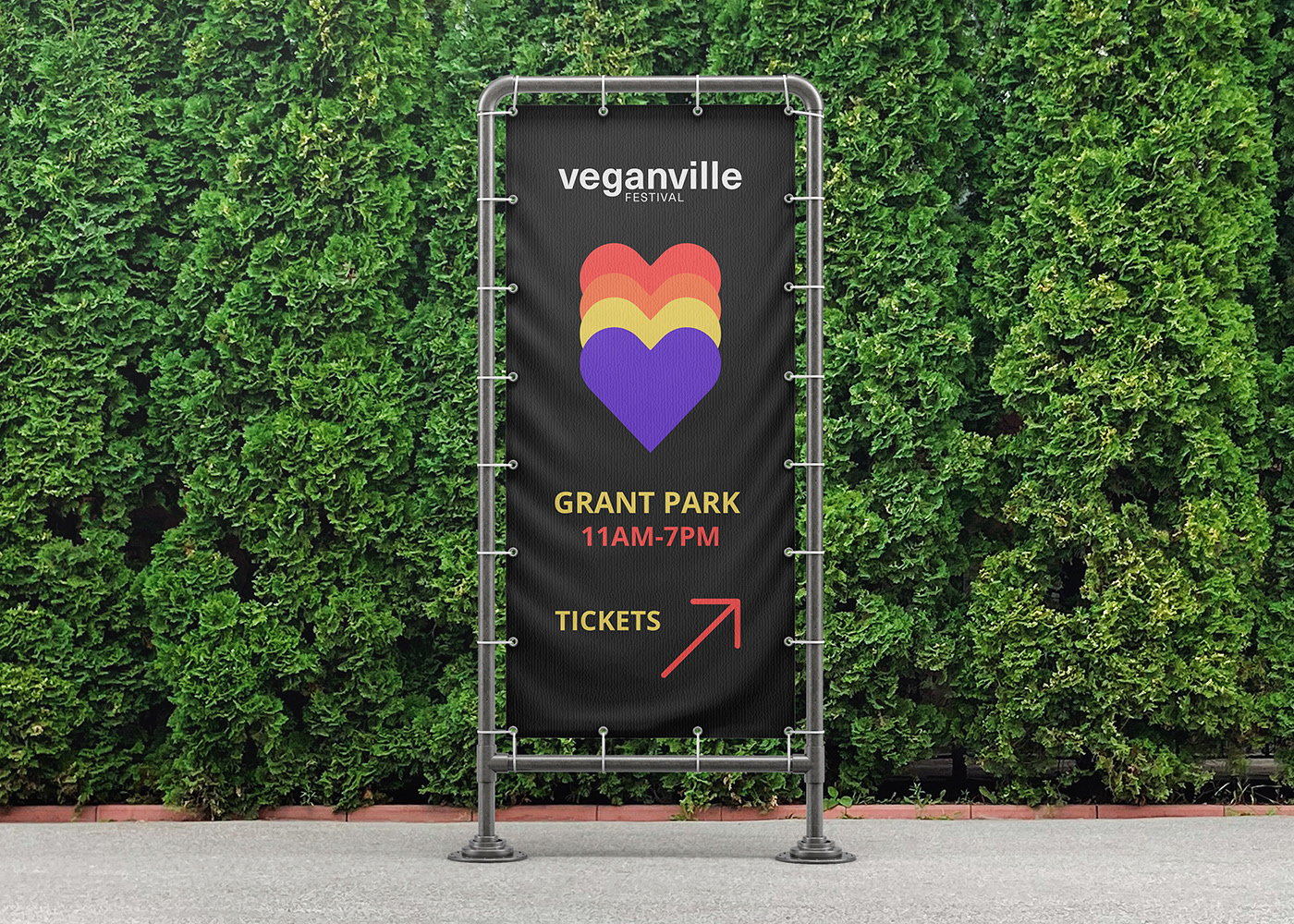 veganville festival banner design
