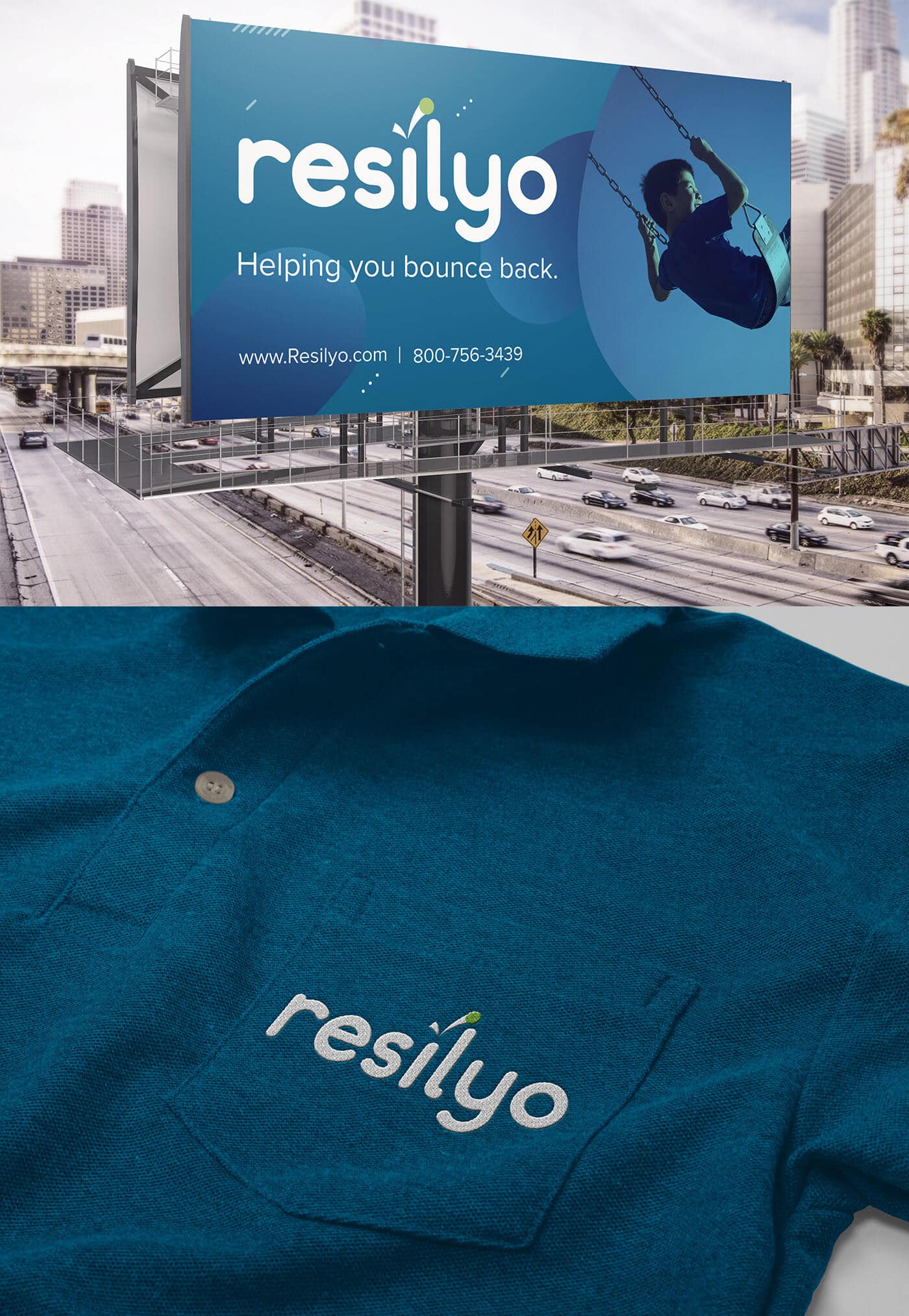 resilyo branding mock ups, Web Development Rockford, PPC Management