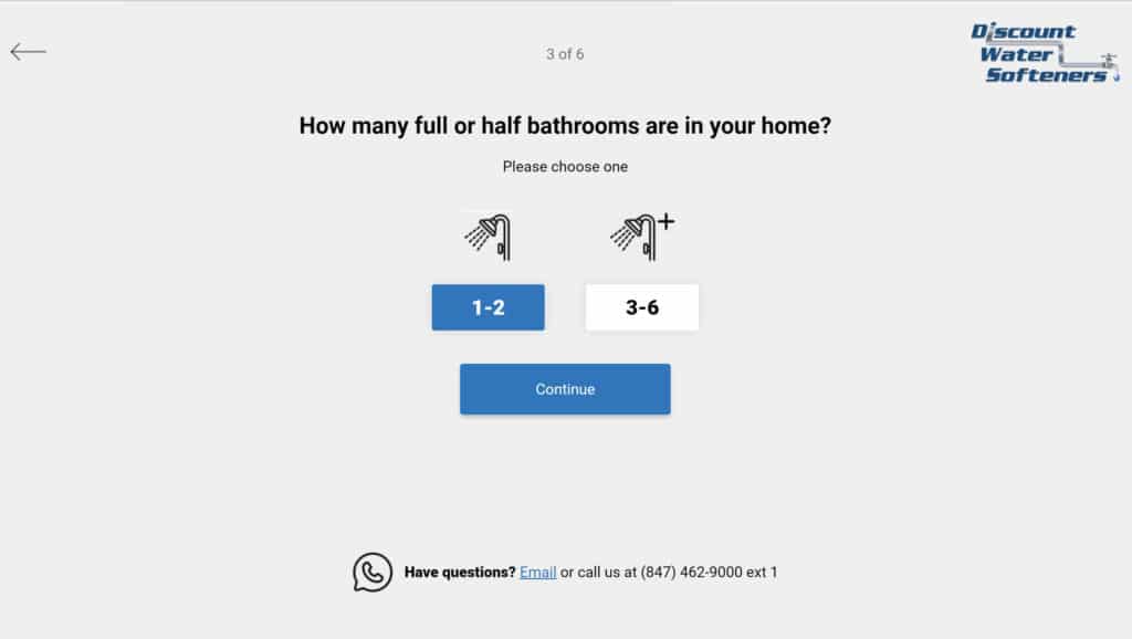 Discount Water Softeners Product Recommendation Quiz