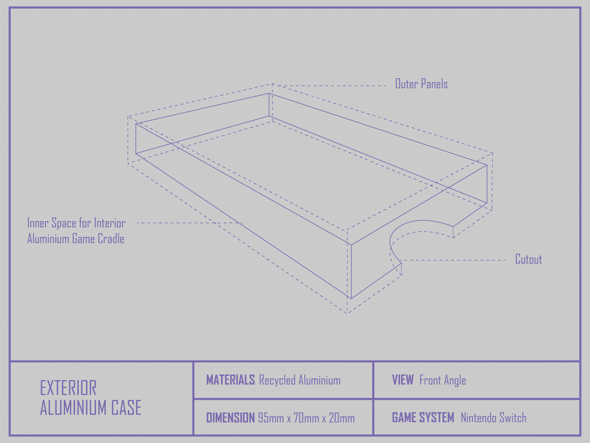 eco friendly game cartridge case concept - aluminum game case