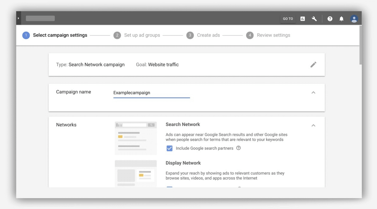 Campaign Settings - Google Ads Agency